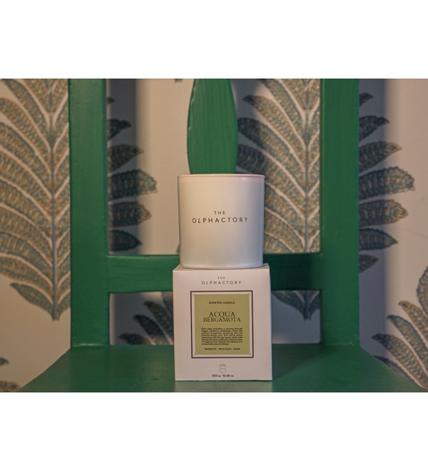 Свеча ароматическая the olphactory, white insignia, acqua bergamota, 60 ч