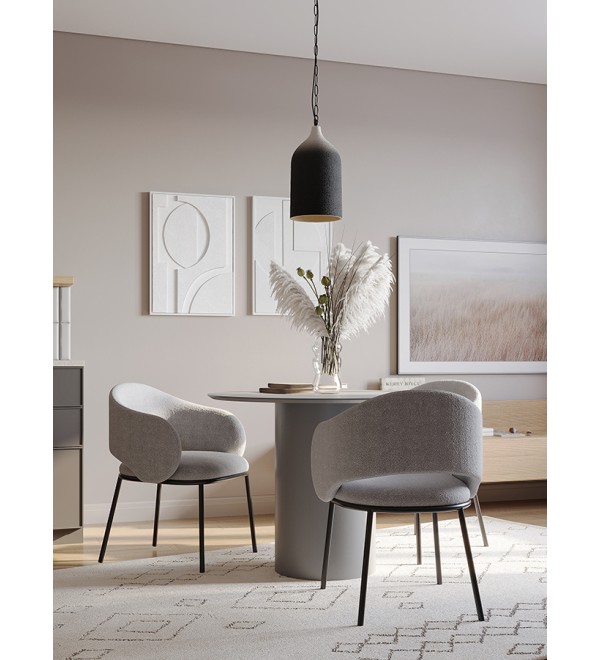 Светильник подвесной sustainable collection, D22х39 см, черный/белый