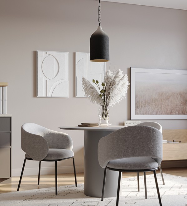 Светильник подвесной sustainable collection, D22х39 см, черный/белый