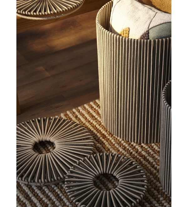 Корзина плетеная dholak grey из коллекции ethnic, размер s