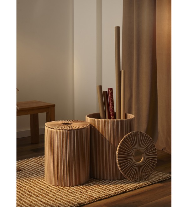 Корзина плетеная dholak beige из коллекции ethnic, размер s