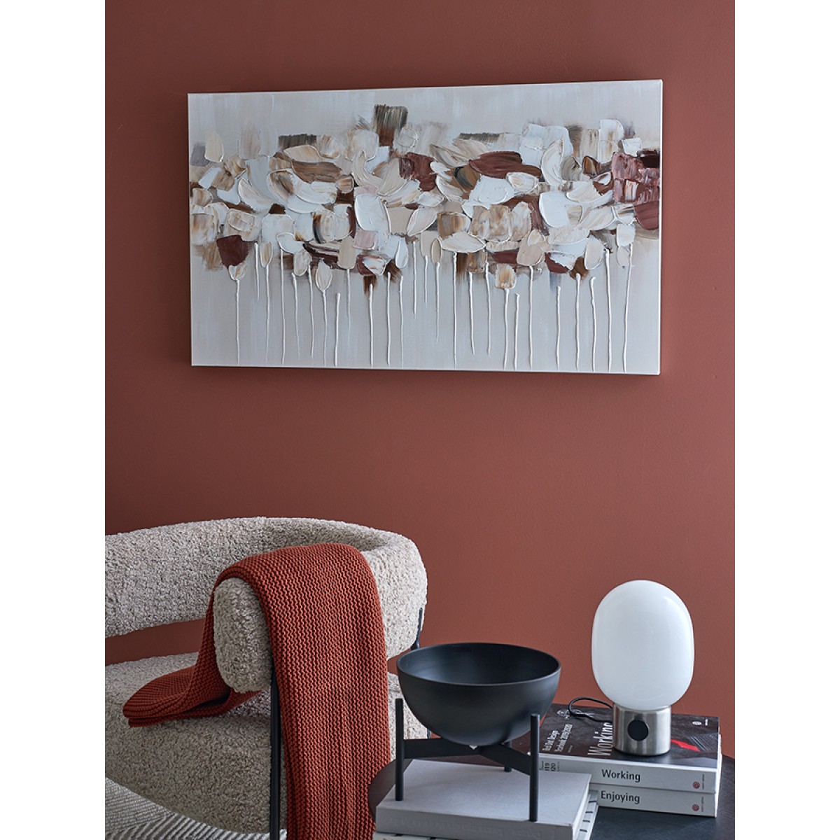 Панно декоративное fleur, 70х120 см, бежевое