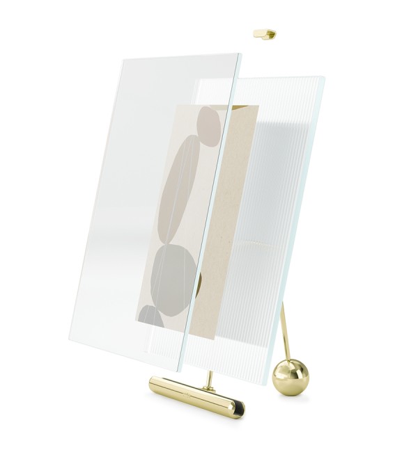 Фоторамка flute, 20х23 см, латунь