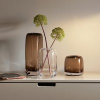 Ваза melt, 24 см, прозрачная