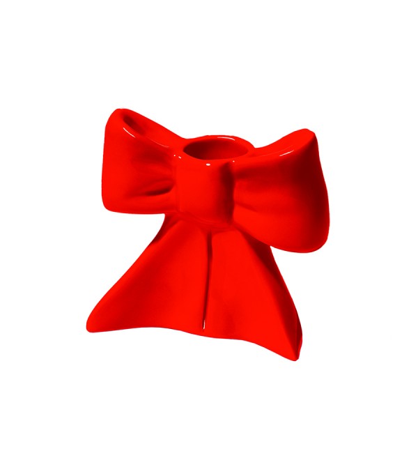 Подсвечник bow, 8 см, красный
