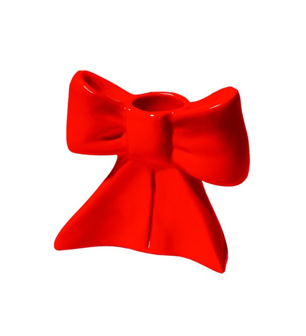 Подсвечник bow, 8 см, красный