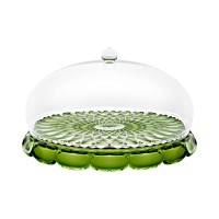 Блюдо сервировочное с крышкой vanity, D30 см, зеленое