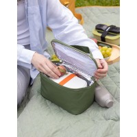Термосумка для ланч-бокса/косметики/лекарств smart picnic, s, темно-зеленая