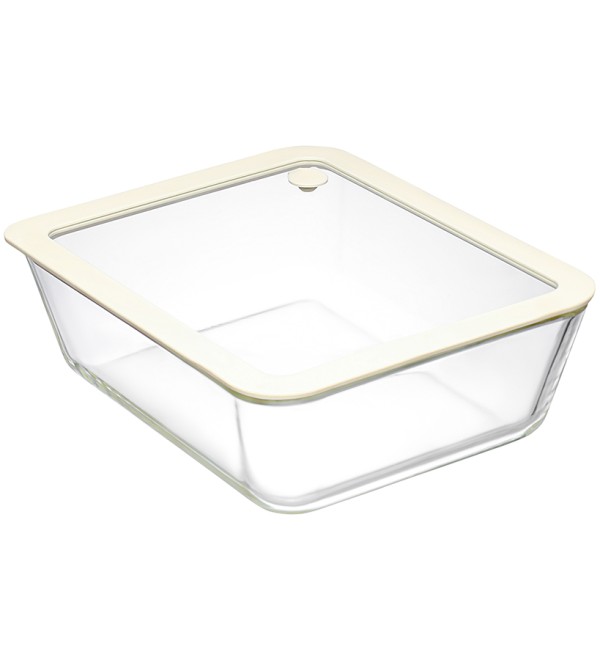 Контейнер для запекания и хранения с вакуумным эффектом vacuum glass, 2,6 л, молочный