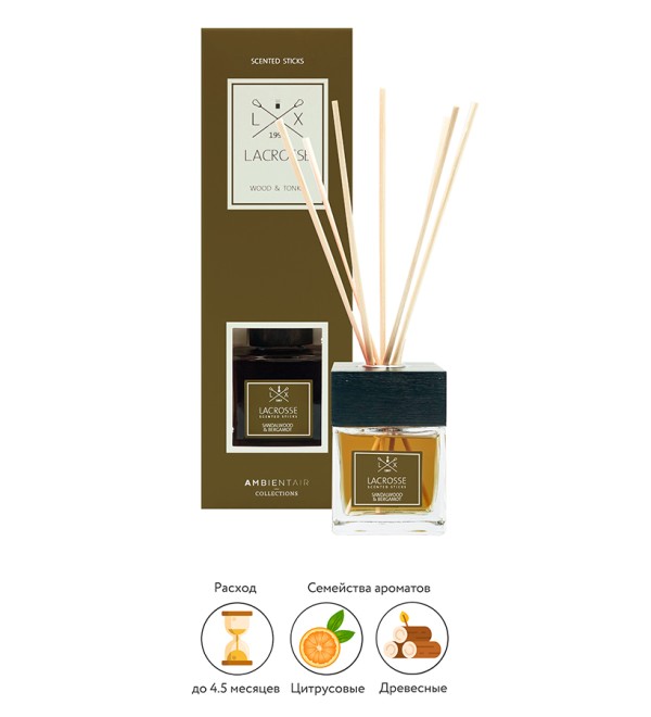 Диффузор ароматический lacrosse, sandalwood&bergamot, 200 мл