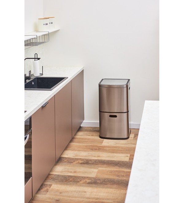 Контейнер мусорный с 2-мя отделениями smart bin, сенсорный, 60 л