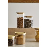 Банка для хранения квадратная glass bamboo, 600 мл