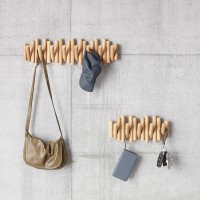 Вешалка настенная picket, 61 см, 8 крючков, натуральное дерево