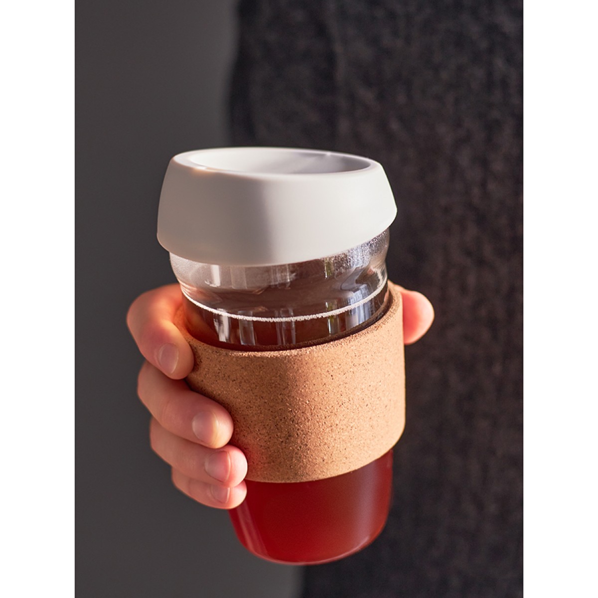 Кружка cozy cup, 450 мл, светло-серая