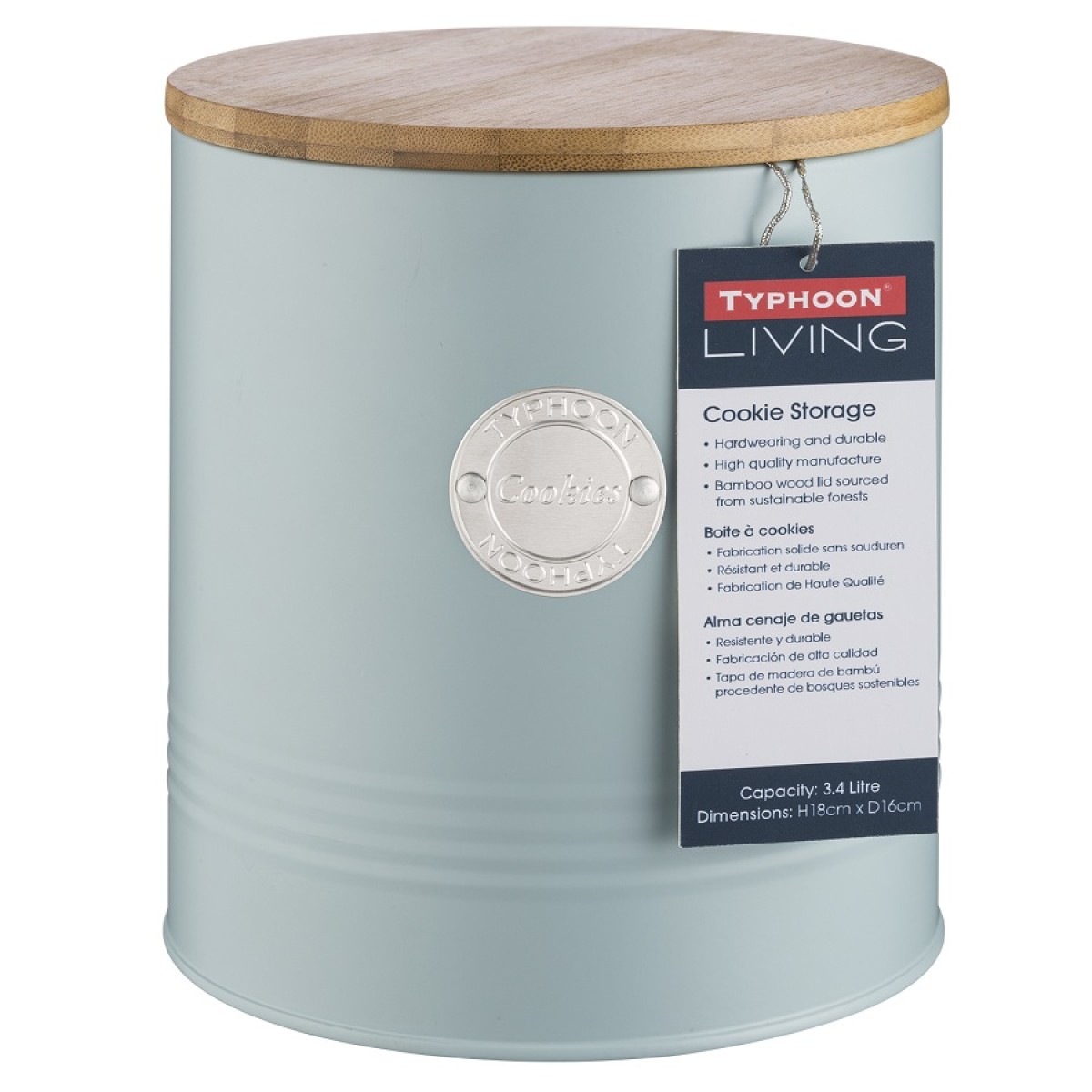 Емкость для печенья living голубая 3,4 л