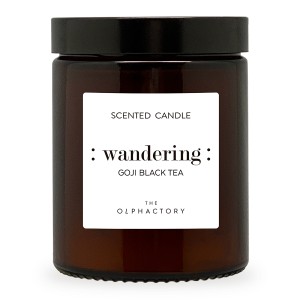 Свеча ароматическая the olphactory, wandering, goji black tea, 30 ч