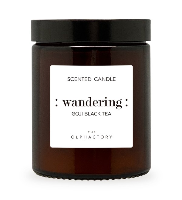 Свеча ароматическая the olphactory, wandering, goji black tea, 30 ч