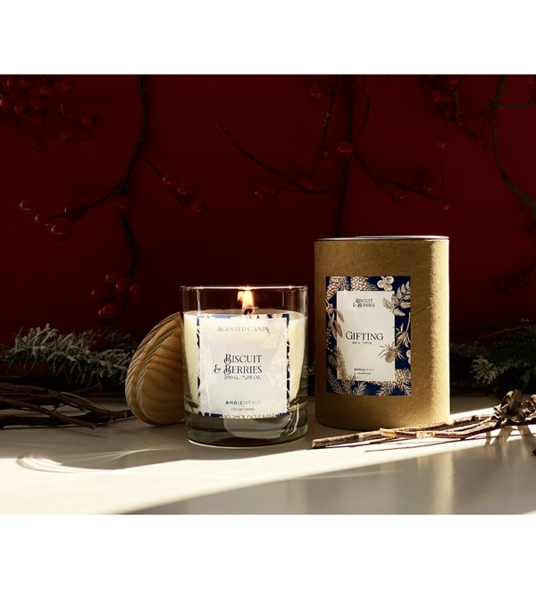 Свеча ароматическая gifting, bisquit&berries, 40 ч
