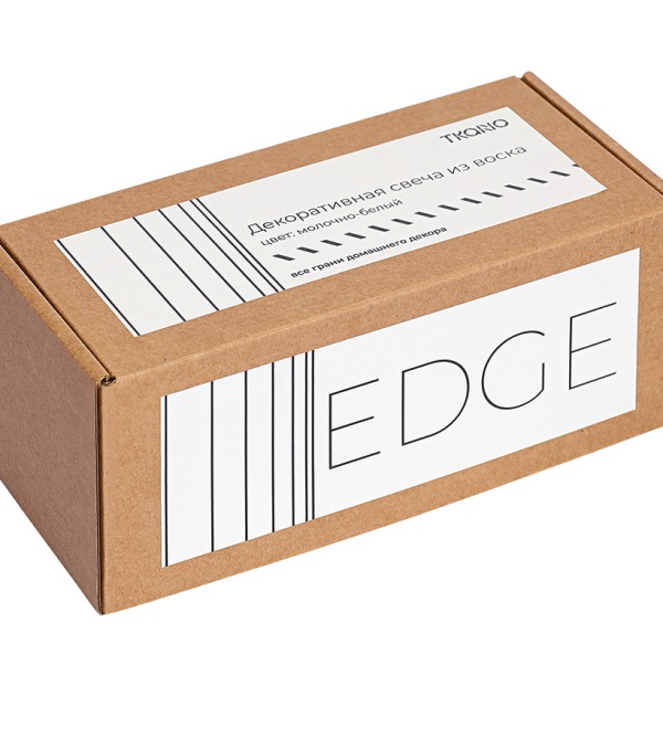 Свеча декоративная молочно-белого цвета из коллекции edge, 16,5 см