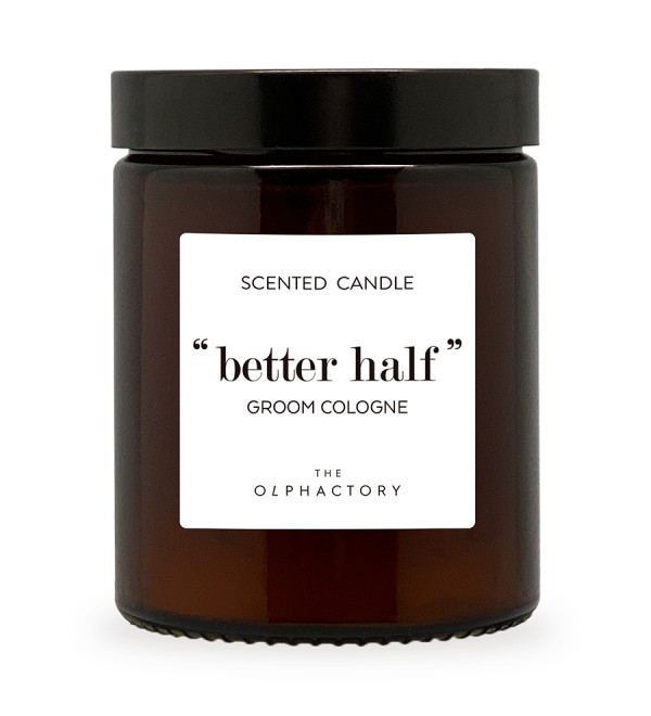 Свеча ароматическая the olphactory, better half, groom cologne, 30 ч