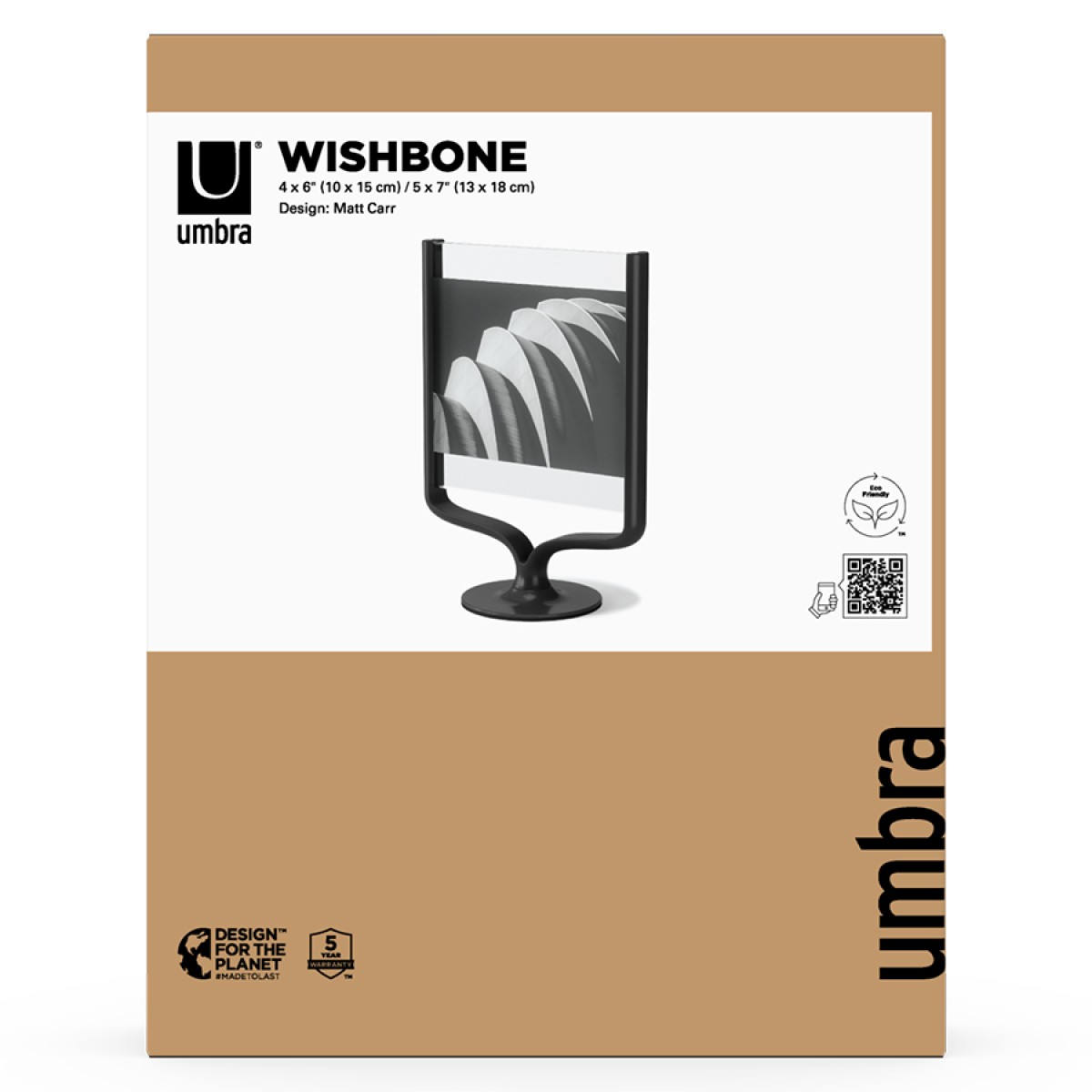 Фоторамка wishbone, 18х25 см, черная