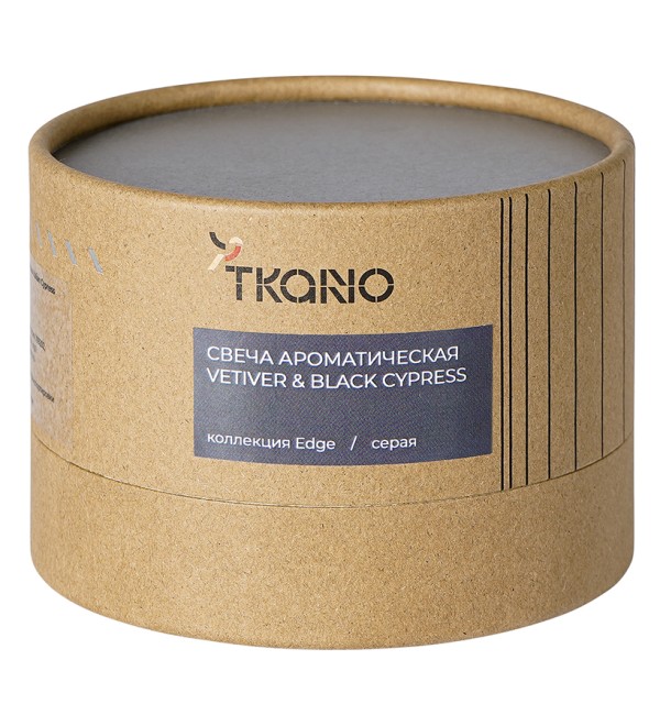 Свеча ароматическая vetiver & black cypress из коллекции edge, серый, 30 ч