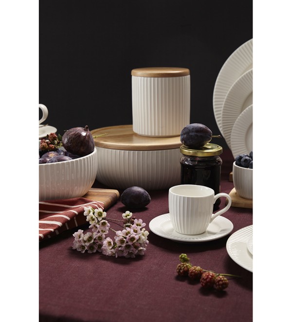 Набор чашек с блюдцами soft ripples, dual glazing, 125 мл, 2 шт.
