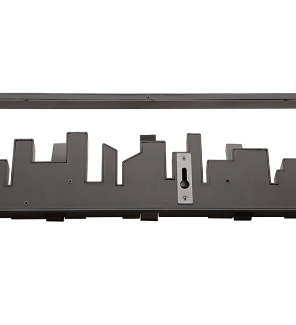 Вешалка настенная skyline, 50 см, черная, 5 крючков