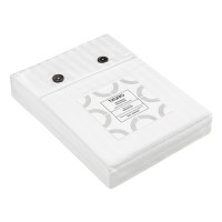 Простыня на резинке из страйп-сатина белого цвета из коллекции essential, 160х200 см