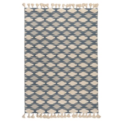 Ковер из хлопка синего цвета argyle из коллекции ethnic, 160х230 см