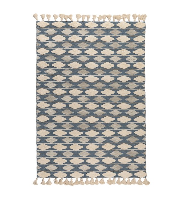 Ковер из хлопка синего цвета argyle из коллекции ethnic, 160х230 см