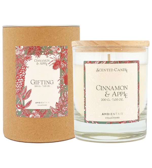 Свеча ароматическая gifting, cinnamon&apple, 40 ч