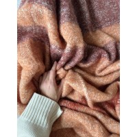 Плед мохеровый over horizon терракотового цвета из коллекции trendy ruffles, 130х180 см