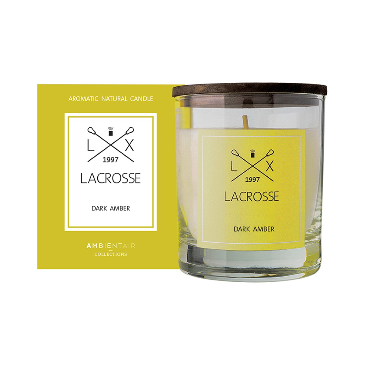 Свеча ароматическая lacrosse, dark amber, 40 ч