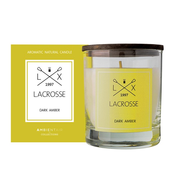Свеча ароматическая lacrosse, dark amber, 40 ч