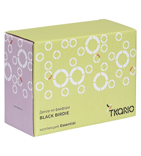 Декор из фарфора black birdie из коллекции essential, 14,5х6x10 см