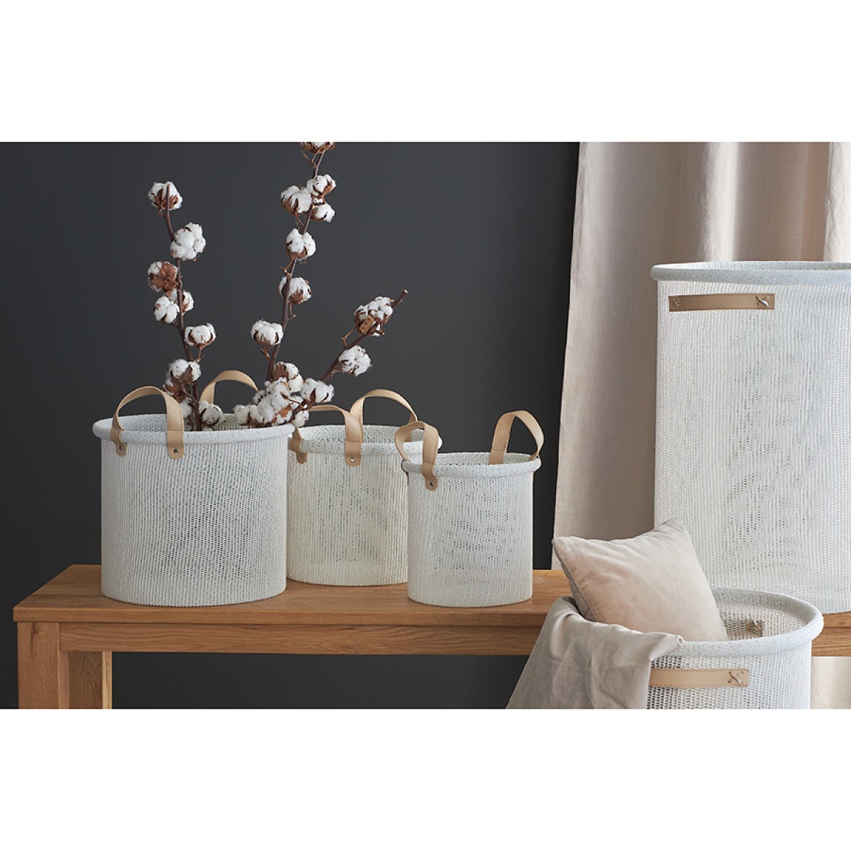 Корзина для хранения sustainable collection, D37х52 см, молочная