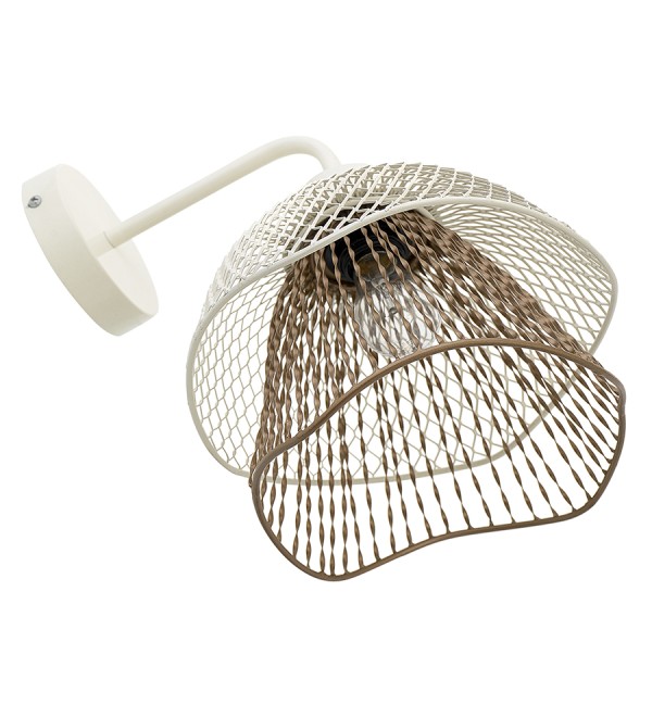 Светильник настенный vinger, 25х30х33 см, белый/золотой