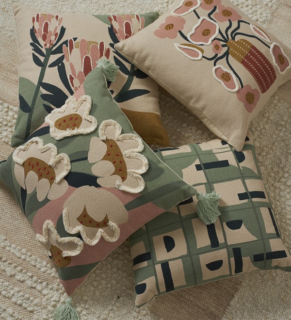 Подушка декоративная forest flower из коллекции ethnic, 45х45 см