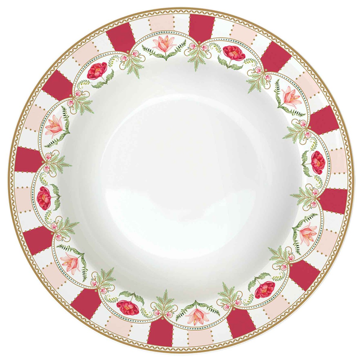Тарелка глубокая flowery, 21,5 см
