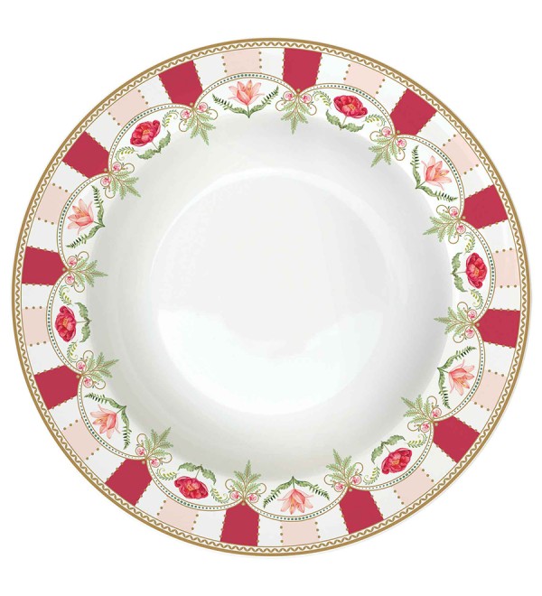 Тарелка глубокая flowery, 21,5 см