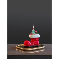 Свеча декоративная festive stocking из коллекции new year essential, 12,5 см