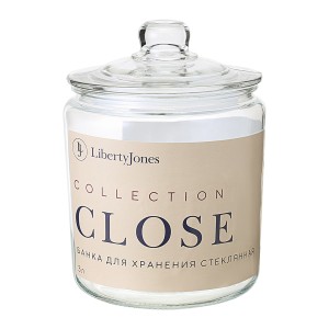 Банка для хранения стеклянная close, 3 л