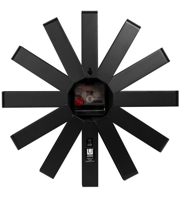 Часы настенные ribbon, D30,5 см, черныe