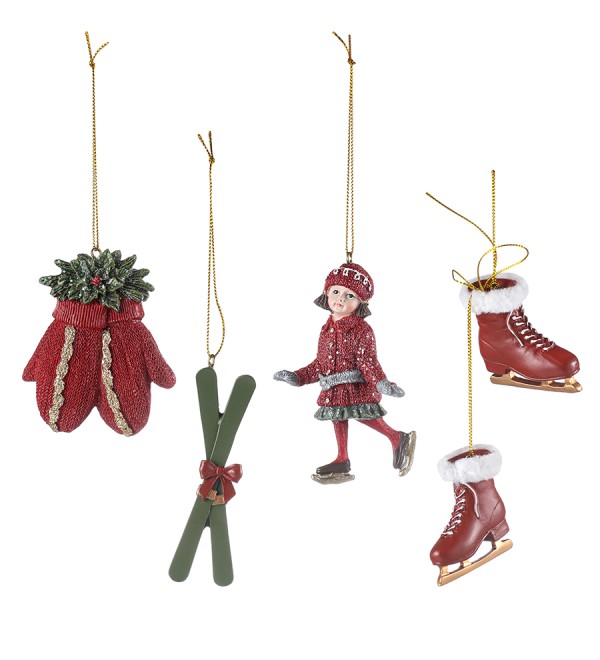 Набор ёлочных украшений heritage holidays из коллекции new year essential, 5 шт.