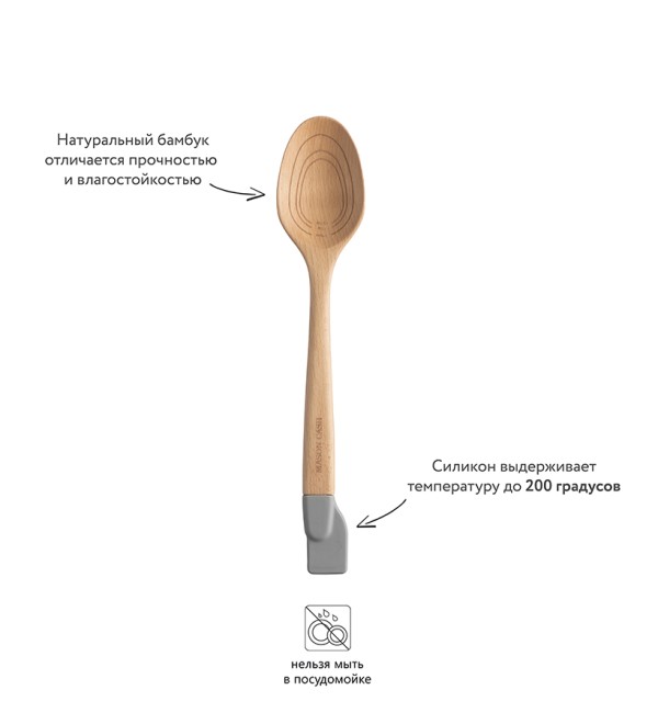 Ложка мерная с силиконовым скребком innovative kitchen