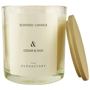 Свеча ароматическая the olphactory, &, cedar&oud, 40 ч