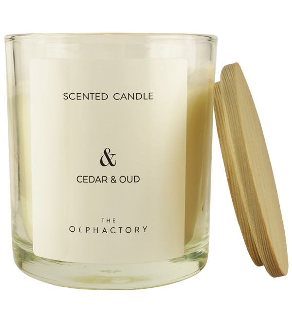 Свеча ароматическая the olphactory, &, cedar&oud, 40 ч