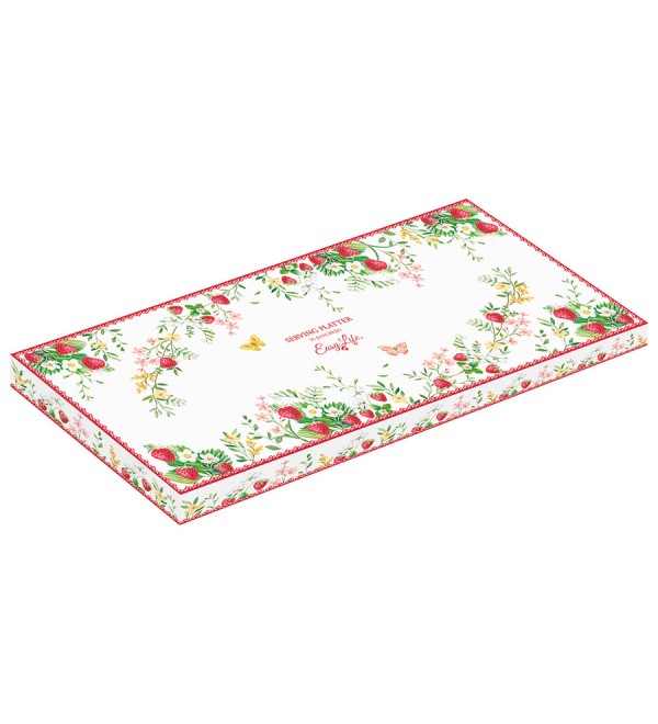 Блюдо прямоугольное jardin des fraises, 36х15 см
