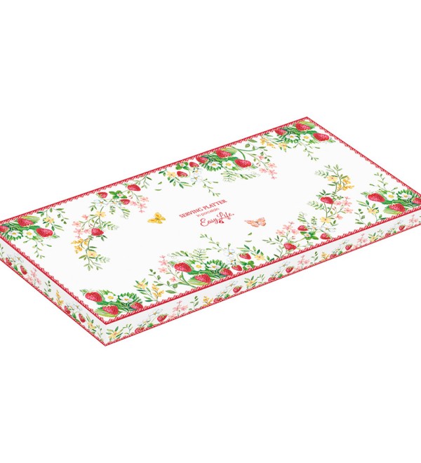 Блюдо прямоугольное jardin des fraises, 36х15 см
